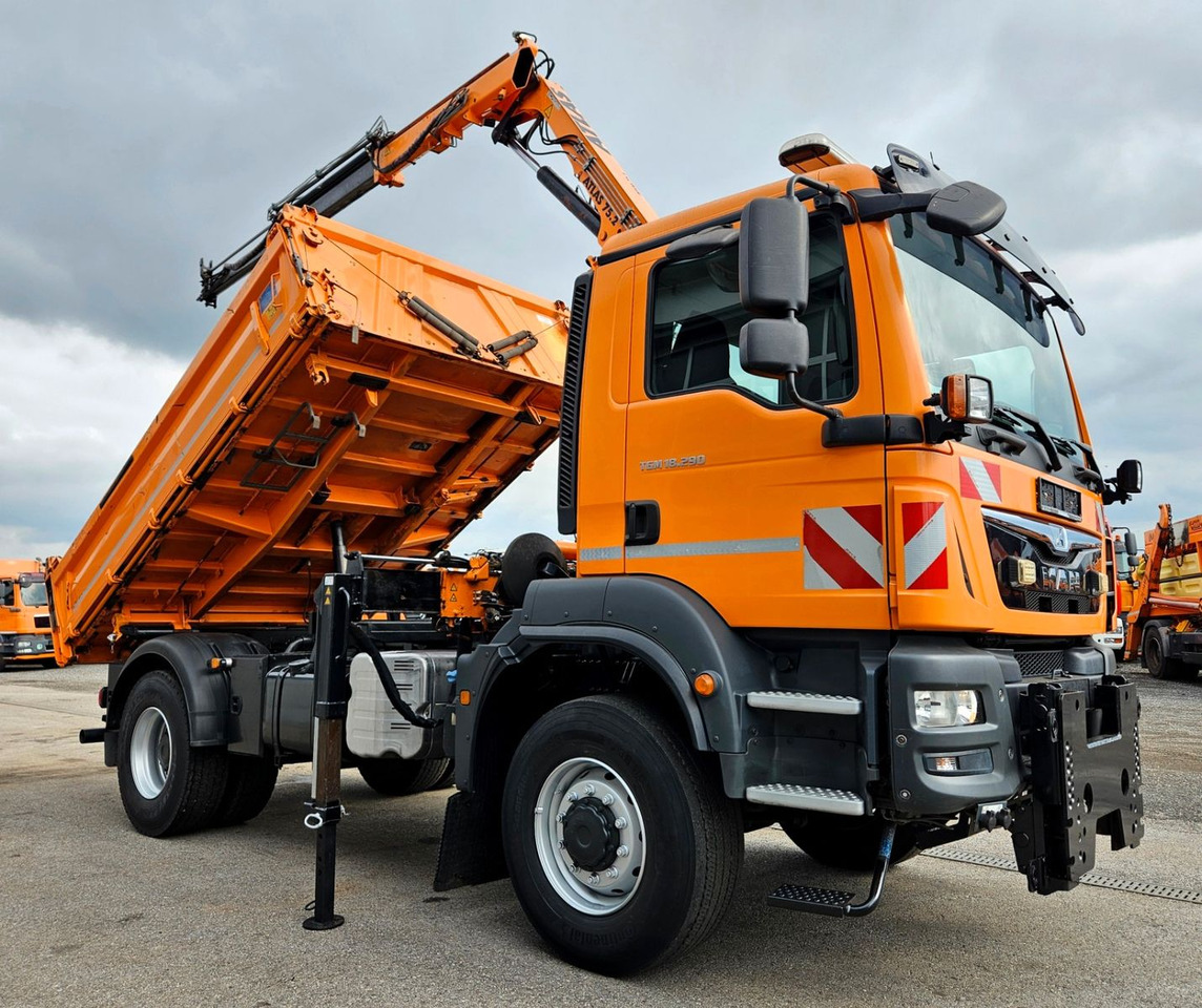 MAN TGM 18.290 4x4 Atlas 75.2 Kran Funk Euro6 - Camion benne, Camion grue: photos 1 MAN TGM 18.290 4x4 Atlas 75.2 Kran Funk Euro6 - Camion benne, Camion grue: photos 1