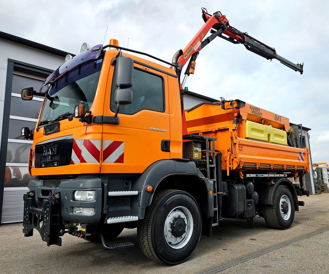 MAN TGM 18.290 4x4 Palfinger PK7001 Kran Funk Euro5 - Camion benne, Camion grue: photos 1 MAN TGM 18.290 4x4 Palfinger PK7001 Kran Funk Euro5 - Camion benne, Camion grue: photos 1