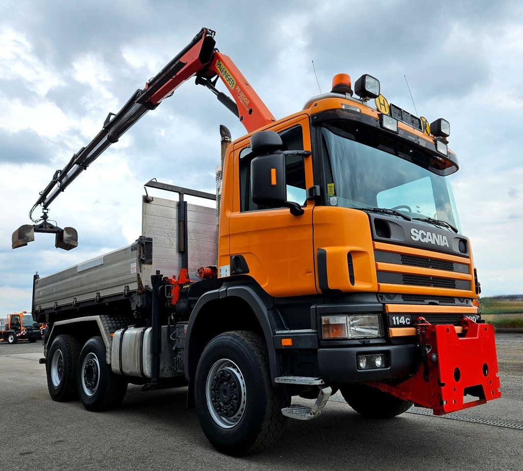 Scania P114 380 6x4-4 Palfinger PK12502 Kran Funk - Camion benne, Camion grue: photos 2 Scania P114 380 6x4-4 Palfinger PK12502 Kran Funk - Camion benne, Camion grue: photos 2