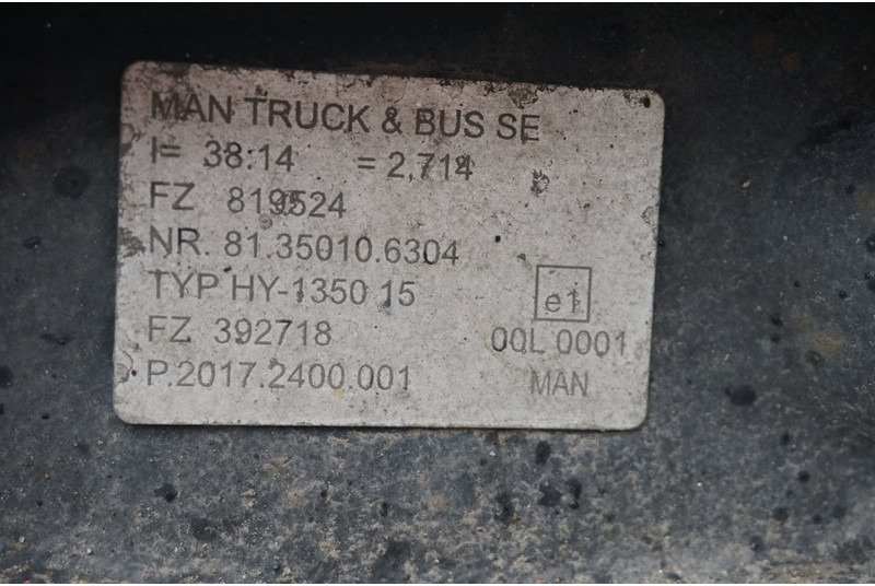 MAN HY-1350-15 38/14 - Essieu arrière pour Camion: photos 5 MAN HY-1350-15 38/14 - Essieu arrière pour Camion: photos 5
