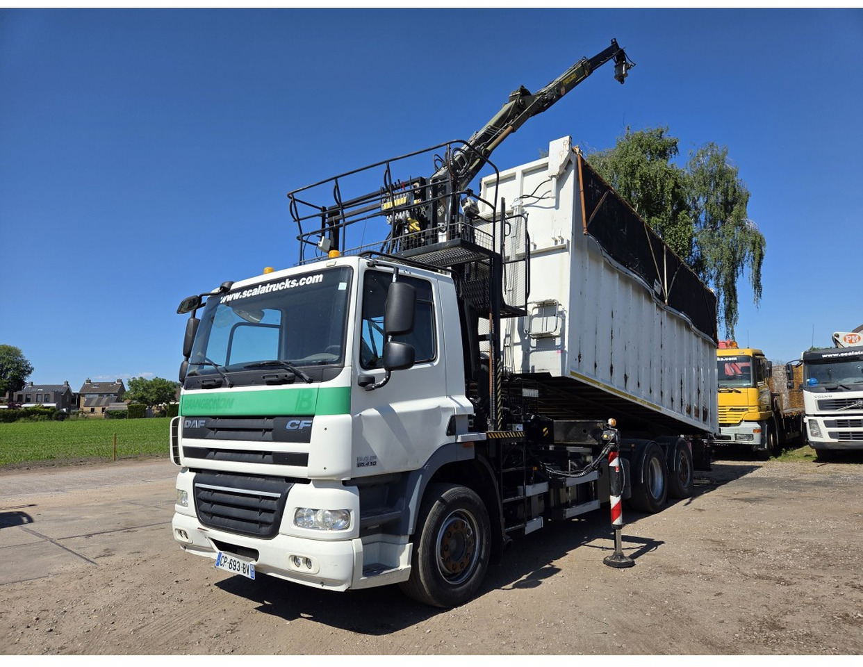 DAF CF85.410 6x2 steering axle lenk Tipper Crane HIAB J1320Z - Camion benne, Camion grue: photos 1 DAF CF85.410 6x2 steering axle lenk Tipper Crane HIAB J1320Z - Camion benne, Camion grue: photos 1