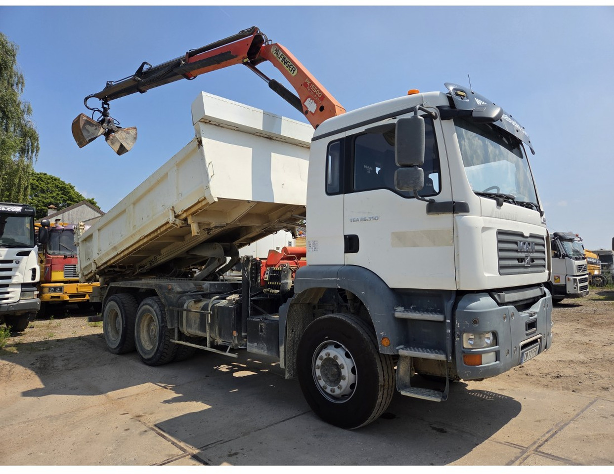 MAN TGA 26.350 6X4 BORDMATIC TIPPER CRANE PALFINGER PK15500 - Camion benne, Camion grue: photos 4 MAN TGA 26.350 6X4 BORDMATIC TIPPER CRANE PALFINGER PK15500 - Camion benne, Camion grue: photos 4