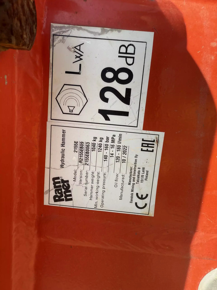 2022 Rammer 2155E - Marteau hydraulique: photos 1 2022 Rammer 2155E - Marteau hydraulique: photos 1