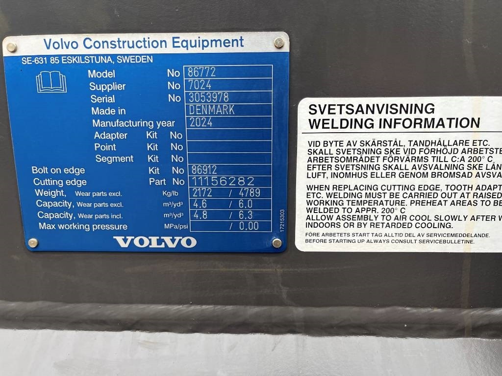 Volvo L150H L180H Ny Skopa Volvo L150 L180 Bucket - Godet pour Engins de chantier: photos 2 Volvo L150H L180H Ny Skopa Volvo L150 L180 Bucket - Godet pour Engins de chantier: photos 2