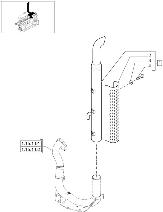 New Holland T6010 Tłumik 87324758 - Silencieux pour Tracteur agricole: photos 1 New Holland T6010 Tłumik 87324758 - Silencieux pour Tracteur agricole: photos 1
