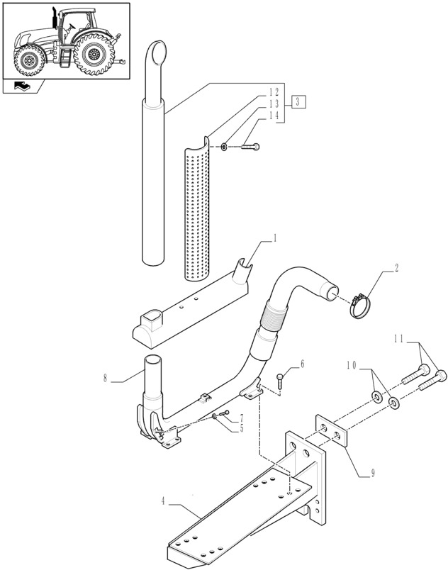 New Holland T6010 Tłumik 87356795 - Silencieux pour Tracteur agricole: photos 1 New Holland T6010 Tłumik 87356795 - Silencieux pour Tracteur agricole: photos 1