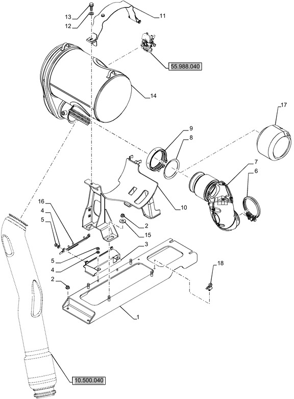 New Holland T6070 Tłumik muffler doc cluster 9.5x3.3 hp 47536446 - Silencieux pour Tracteur agricole: photos 1 New Holland T6070 Tłumik muffler doc cluster 9.5x3.3 hp 47536446 - Silencieux pour Tracteur agricole: photos 1