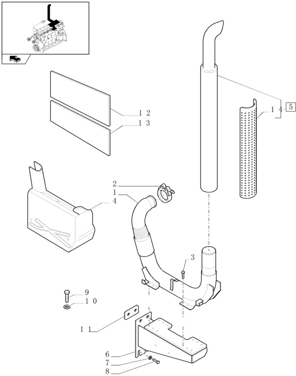 New Holland T6090 Tłumik 87533949 - Silencieux pour Tracteur agricole: photos 1 New Holland T6090 Tłumik 87533949 - Silencieux pour Tracteur agricole: photos 1
