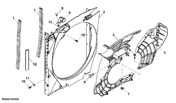 RE280828 John Deere 8345R - Deflektor - Carrosserie et extérieur pour Machine agricole: photos 1 RE280828 John Deere 8345R - Deflektor - Carrosserie et extérieur pour Machine agricole: photos 1