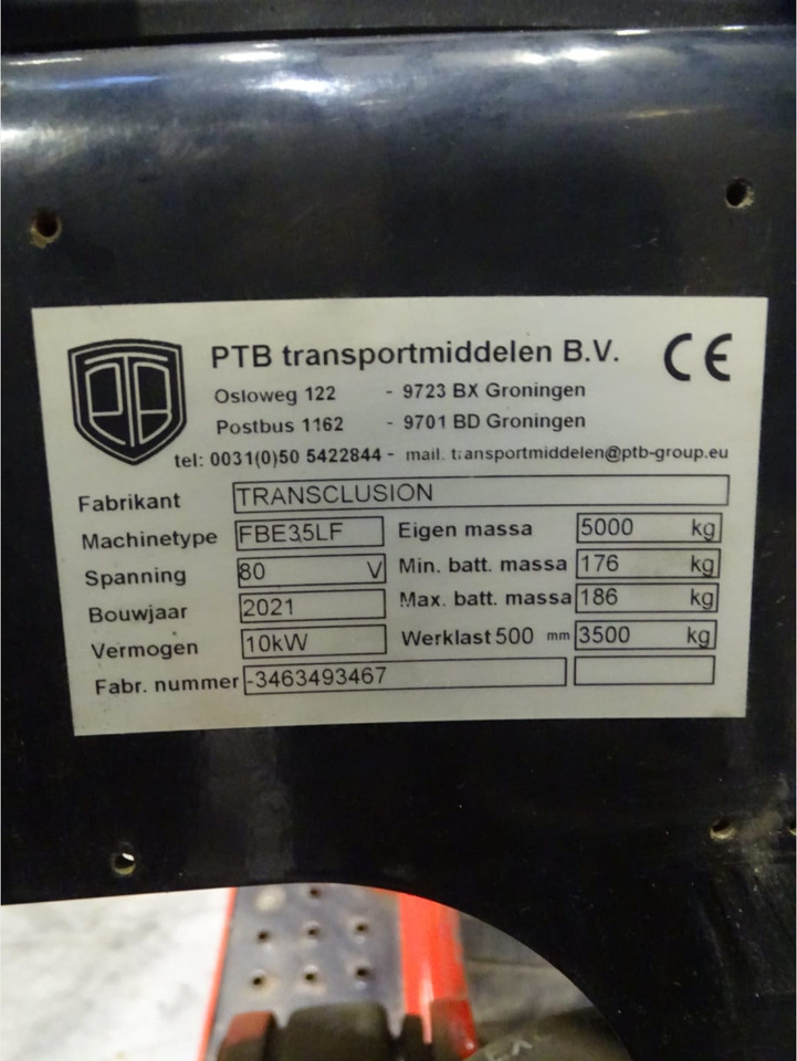 PTB Transportmiddelen FBE35LF/LIION - Chariot élévateur électrique: photos 5 PTB Transportmiddelen FBE35LF/LIION - Chariot élévateur électrique: photos 5