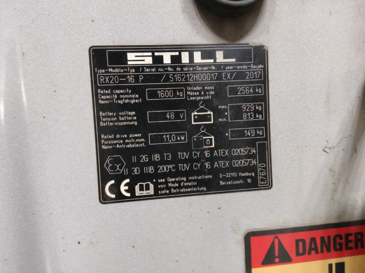 STILL RX20-16P/Ex - Chariot élévateur électrique: photos 4 STILL RX20-16P/Ex - Chariot élévateur électrique: photos 4