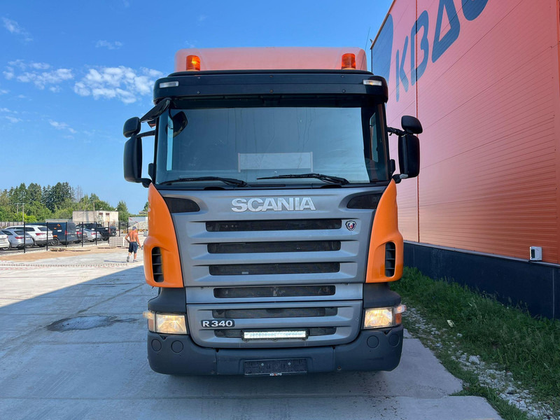 Scania R 340 6x2*4 HMF 2823-K6 + JIB / PLATFORM L=7293 mm - Camion plateau, Camion grue: photos 3 Scania R 340 6x2*4 HMF 2823-K6 + JIB / PLATFORM L=7293 mm - Camion plateau, Camion grue: photos 3