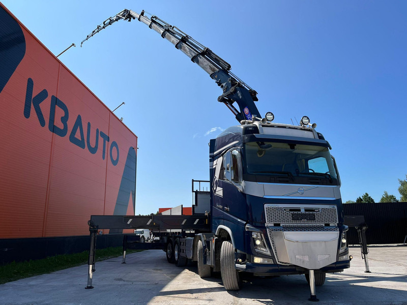 Camion plateau, Camion grue Volvo FH 16 650 8x2*6 HMF 6020K-RC + JIB / PLATFORM L=6344 mm: photos 9