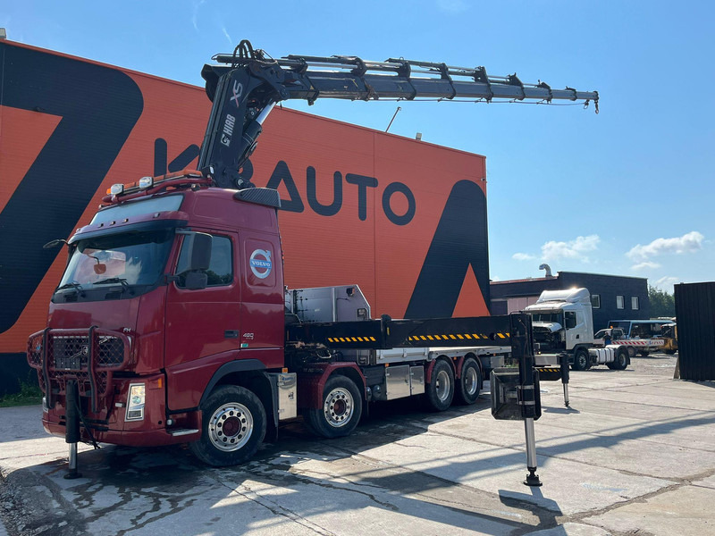 Volvo FH 480 8x4 HIAB 1055E-8 / WINCH / PLATFORM L=6928 mm - Camion plateau, Camion grue: photos 1 Volvo FH 480 8x4 HIAB 1055E-8 / WINCH / PLATFORM L=6928 mm - Camion plateau, Camion grue: photos 1