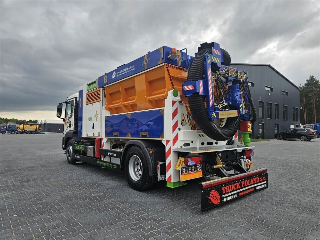 Camion hydrocureur MAN RSP ESE 18/4-KM Saugbagger vacuum cleaner excavato: photos 5