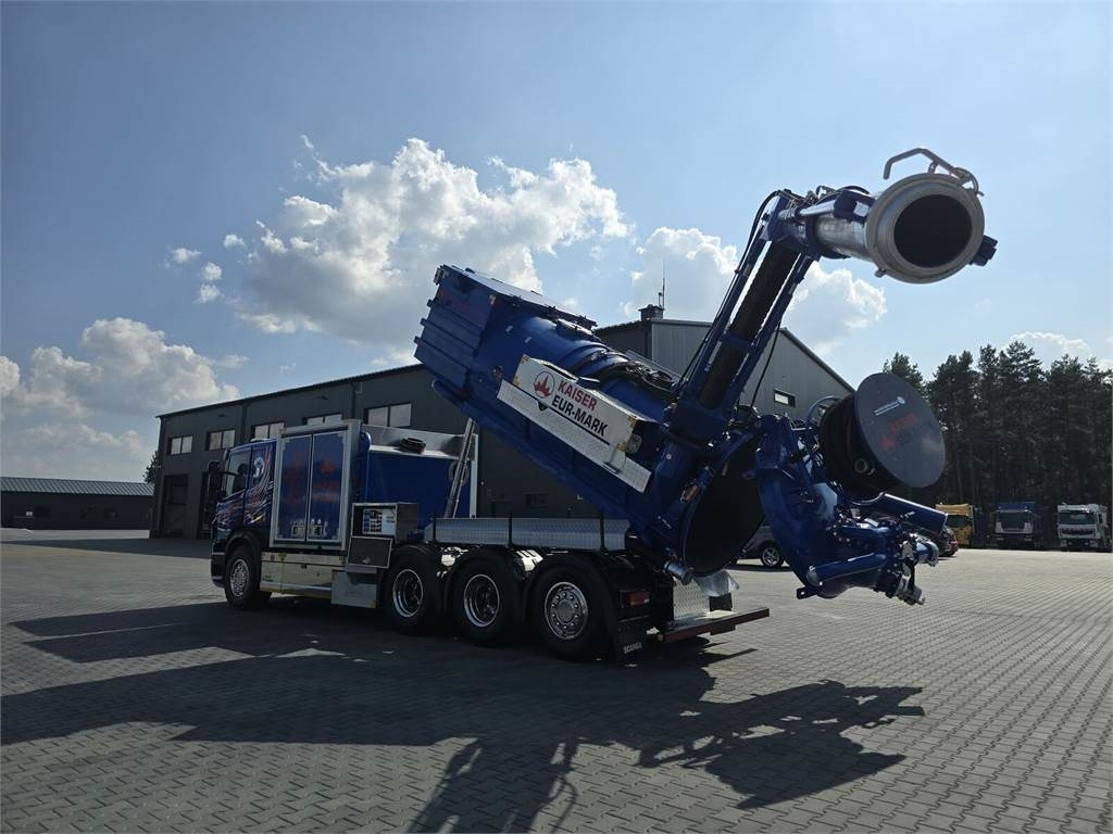 Camion hydrocureur Scania KAISER EUR-MARK PL 8 Vacuum suction-blowing loader: photos 37