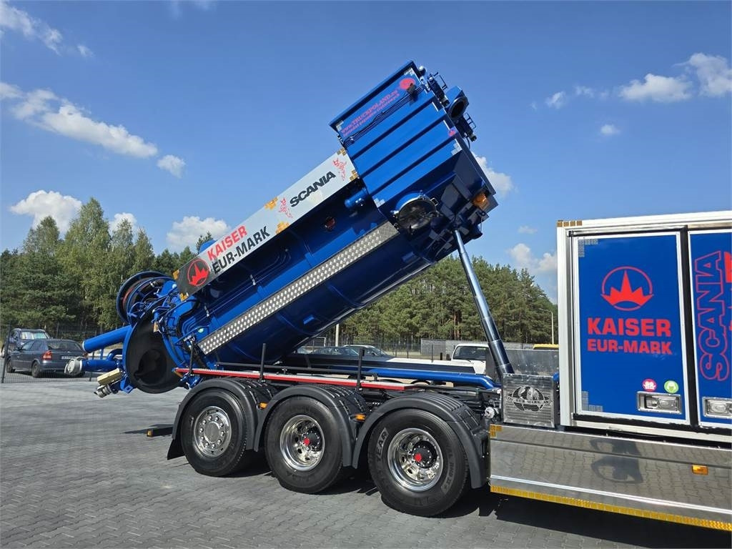 Camion hydrocureur Scania KAISER EUR-MARK PL 8 Vacuum suction-blowing loader: photos 38