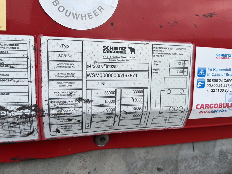 Crédit-bail de Schmitz Cargobull SCB S2 / Box Trailer / 2 axle / Loadlift / APK TUV 04-26 Schmitz Cargobull SCB S2 / Box Trailer / 2 axle / Loadlift / APK TUV 04-26: photos 14
