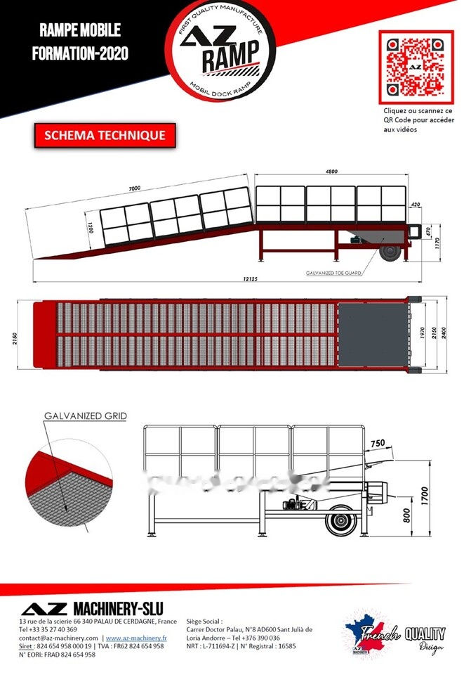 AZ RAMP FORMATION 2020- Mobile 8T -ZR loading ramp - Rampe de chargement: photos 4 AZ RAMP FORMATION 2020- Mobile 8T -ZR loading ramp - Rampe de chargement: photos 4