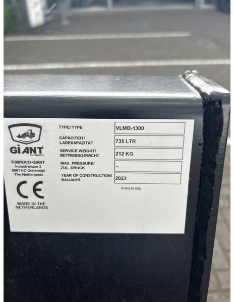Tobroco Volumebak 130 cm Giant aanspan - Godet pour Engins de chantier: photos 5 Tobroco Volumebak 130 cm Giant aanspan - Godet pour Engins de chantier: photos 5