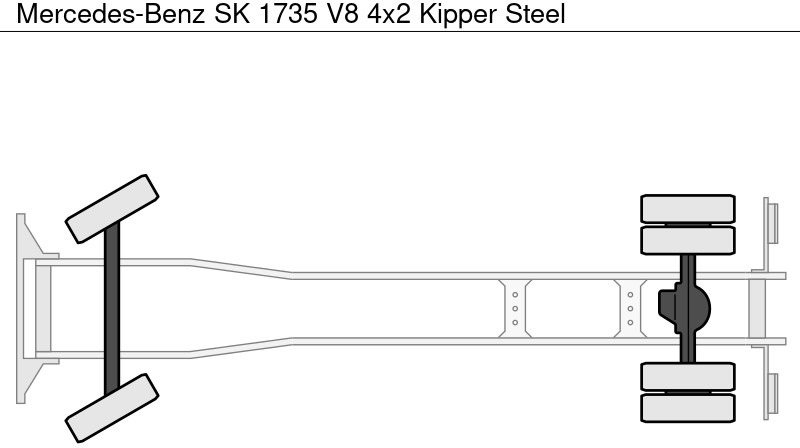 Camion benne Mercedes-Benz SK 1735 V8 4x2 Kipper Steel: photos 12