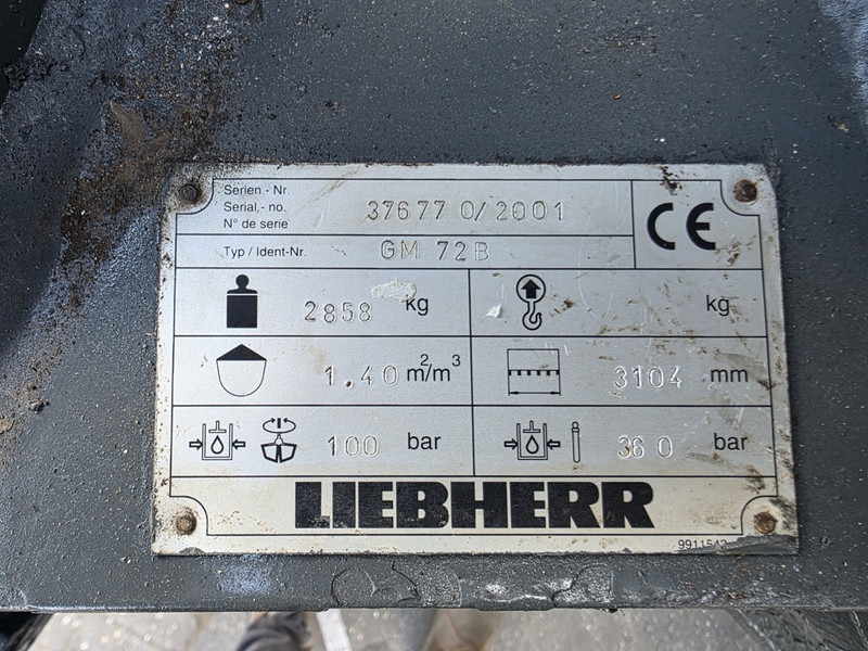 Grappin Liebherr gm 72 orange peel grapple liebherr lh60 liebherr r954 waste handler grab: photos 9