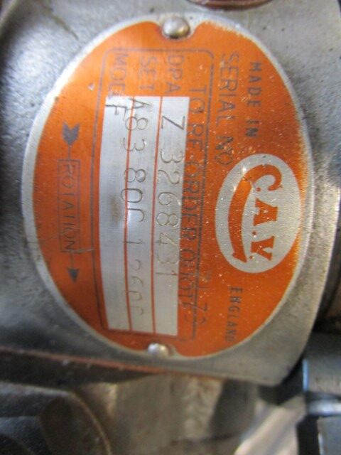 CAV ROTO DPA DIESEL FUEL INJECTION PUMP TYPE Z3268431 - Système de carburant pour Camion: photos 2 CAV ROTO DPA DIESEL FUEL INJECTION PUMP TYPE Z3268431 - Système de carburant pour Camion: photos 2