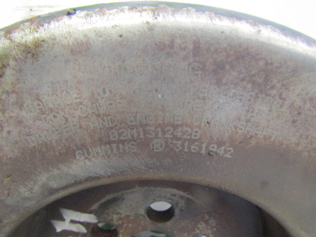 CUMMINS M11 CRANKSHAFT DAMPER P/NO 3161942 - Moteur et pièces pour Camion: photos 2 CUMMINS M11 CRANKSHAFT DAMPER P/NO 3161942 - Moteur et pièces pour Camion: photos 2