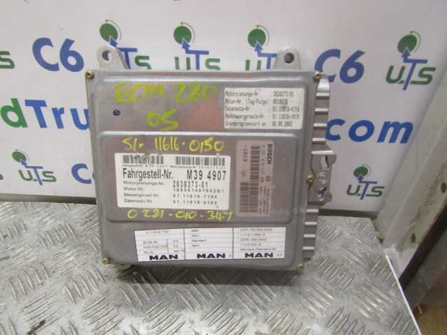 MAN 280 ECM ENGINE ECU MAN P/NO 51.11616.0150 - Bloc de gestion pour Camion: photos 1 MAN 280 ECM ENGINE ECU MAN P/NO 51.11616.0150 - Bloc de gestion pour Camion: photos 1