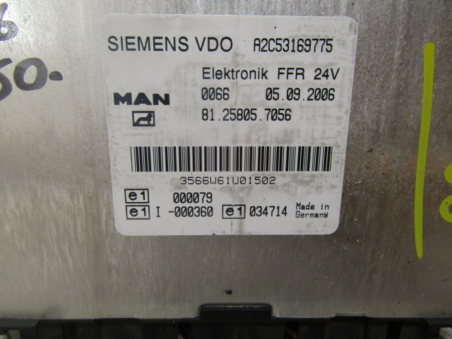 MAN TGL / TGM FFR UNIT ECU 81.25805.7056 - Bloc de gestion pour Camion: photos 2 MAN TGL / TGM FFR UNIT ECU 81.25805.7056 - Bloc de gestion pour Camion: photos 2