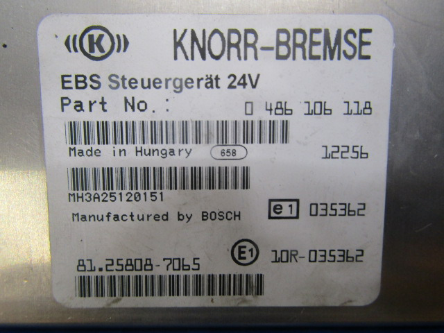 MAN TGS EBS ECU P/NO 81.25808.7065 - Bloc de gestion pour Camion: photos 2 MAN TGS EBS ECU P/NO 81.25808.7065 - Bloc de gestion pour Camion: photos 2