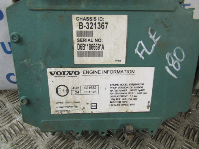 VOLVO FL6 D6B 180 ENGINE ECU O/NO 03161965 – PO3 - Bloc de gestion pour Camion: photos 2 VOLVO FL6 D6B 180 ENGINE ECU O/NO 03161965 – PO3 - Bloc de gestion pour Camion: photos 2