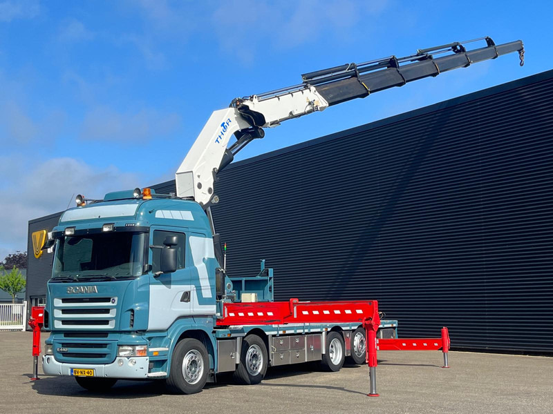 Scania R 440 8X2*6 / HMF THOR K6 - Camion plateau, Camion grue: photos 1 Scania R 440 8X2*6 / HMF THOR K6 - Camion plateau, Camion grue: photos 1