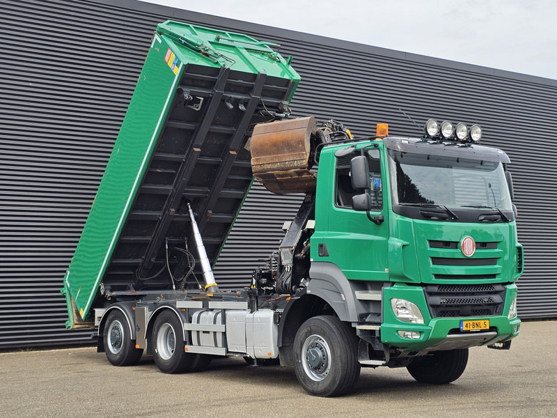 Camion benne, Camion grue Tatra T158/II 6X6 / HMF Z CRANE + 2 SIDE TIPPER: photos 7