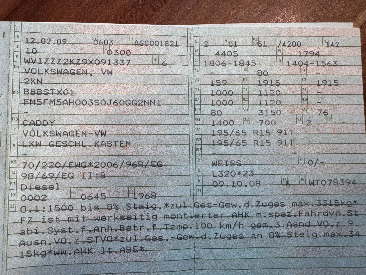 Volkswagen Caddy 69 PS Diesel - Fourgonnette: photos 2 Volkswagen Caddy 69 PS Diesel - Fourgonnette: photos 2