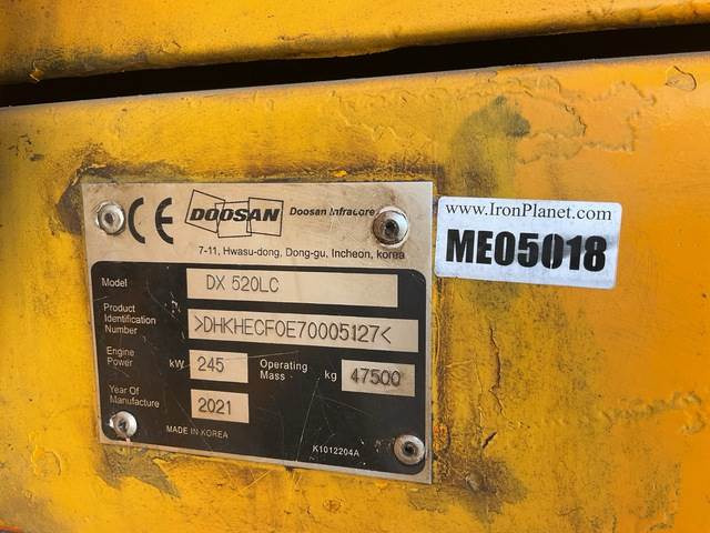 Pelle sur chenille Doosan DX520LC: photos 6