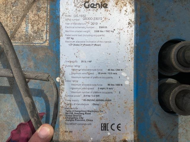 Genie GS1932 - Nacelle ciseaux: photos 5 Genie GS1932 - Nacelle ciseaux: photos 5