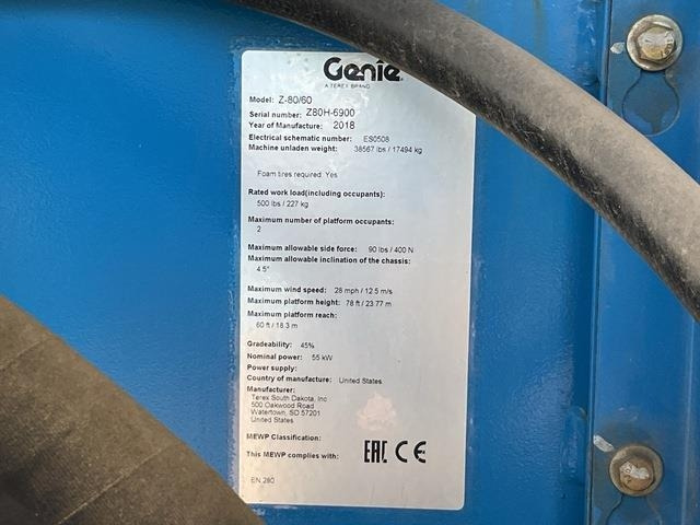 Genie Z80/60 - Nacelle articulée: photos 5 Genie Z80/60 - Nacelle articulée: photos 5