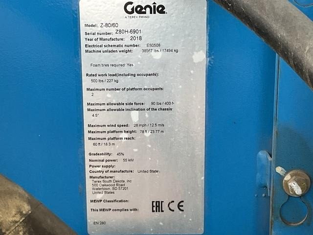 Genie Z80/60 - Nacelle articulée: photos 5 Genie Z80/60 - Nacelle articulée: photos 5