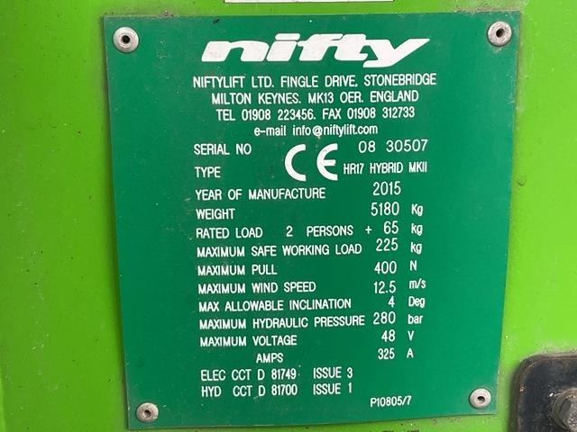 Niftylift HR17 - Nacelle articulée: photos 5 Niftylift HR17 - Nacelle articulée: photos 5