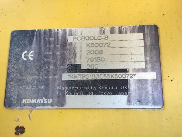 Komatsu PC800-8 - Pelle sur chenille: photos 5 Komatsu PC800-8 - Pelle sur chenille: photos 5