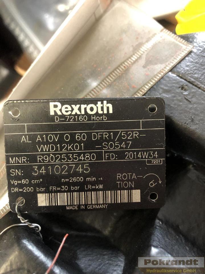 Rexroth AL A10VO60DFR1/52R-VWD12K01-S0547 - Pompe hydraulique: photos 2 Rexroth AL A10VO60DFR1/52R-VWD12K01-S0547 - Pompe hydraulique: photos 2