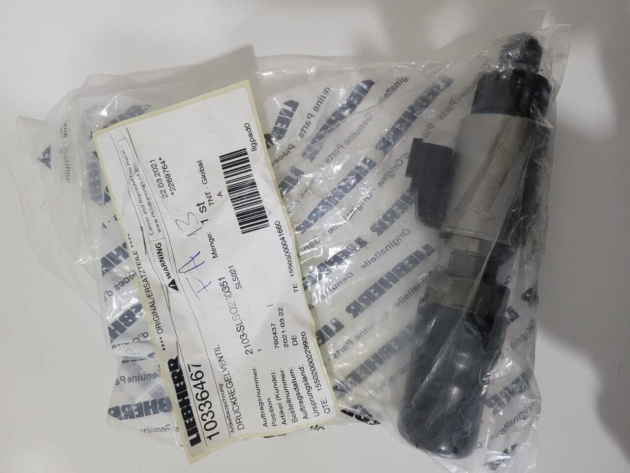 LIEBHERR PRESSURE CONTROL VALVE 10336467 - Valve hydraulique pour Engins de chantier: photos 2 LIEBHERR PRESSURE CONTROL VALVE 10336467 - Valve hydraulique pour Engins de chantier: photos 2