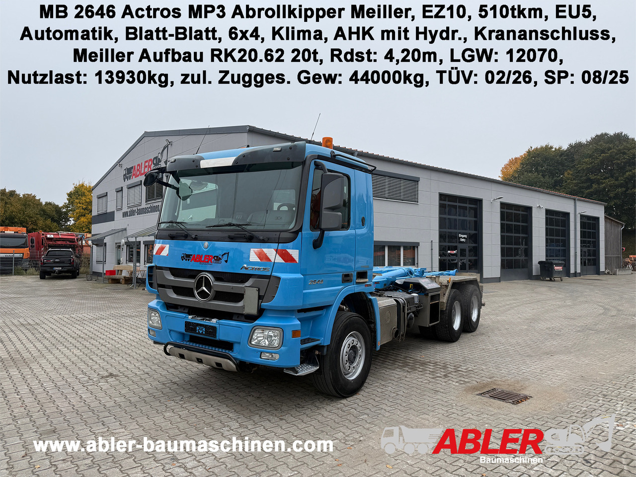Mercedes-Benz 2646 Actros Abrollkipper Meiller AHK - Autre matériel: photos 1 Mercedes-Benz 2646 Actros Abrollkipper Meiller AHK - Autre matériel: photos 1