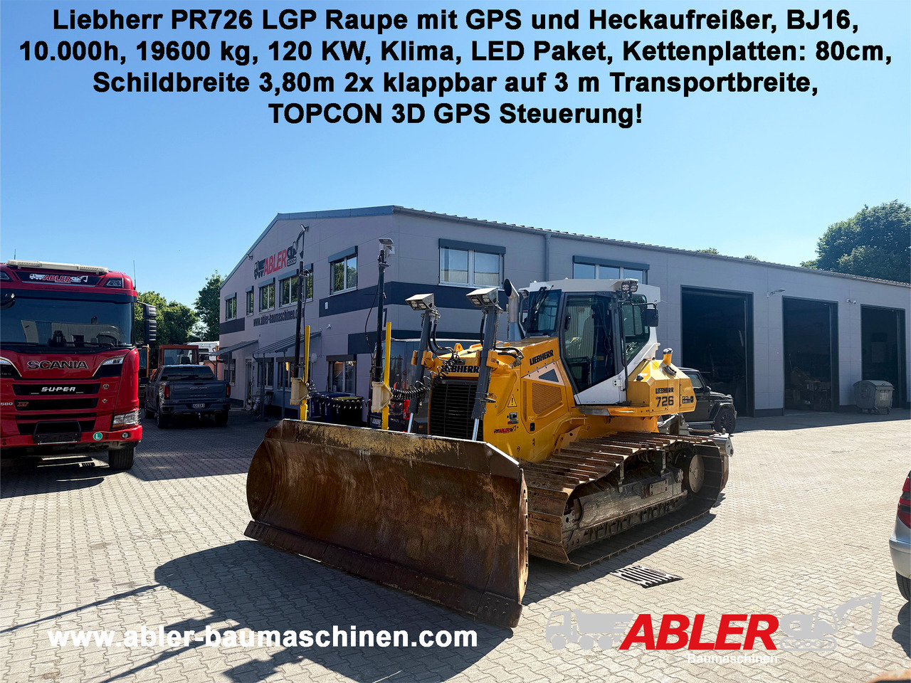 Liebherr PR726 LGP Planierraupe Heckaufreißer 3D GPS Topcon - Bulldozer: photos 1 Liebherr PR726 LGP Planierraupe Heckaufreißer 3D GPS Topcon - Bulldozer: photos 1