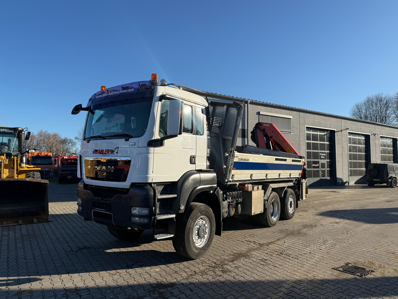 MAN TGS 28.400 Kipper Kran Palfinger PK 20002 Funk - Camion benne, Camion grue: photos 2 MAN TGS 28.400 Kipper Kran Palfinger PK 20002 Funk - Camion benne, Camion grue: photos 2