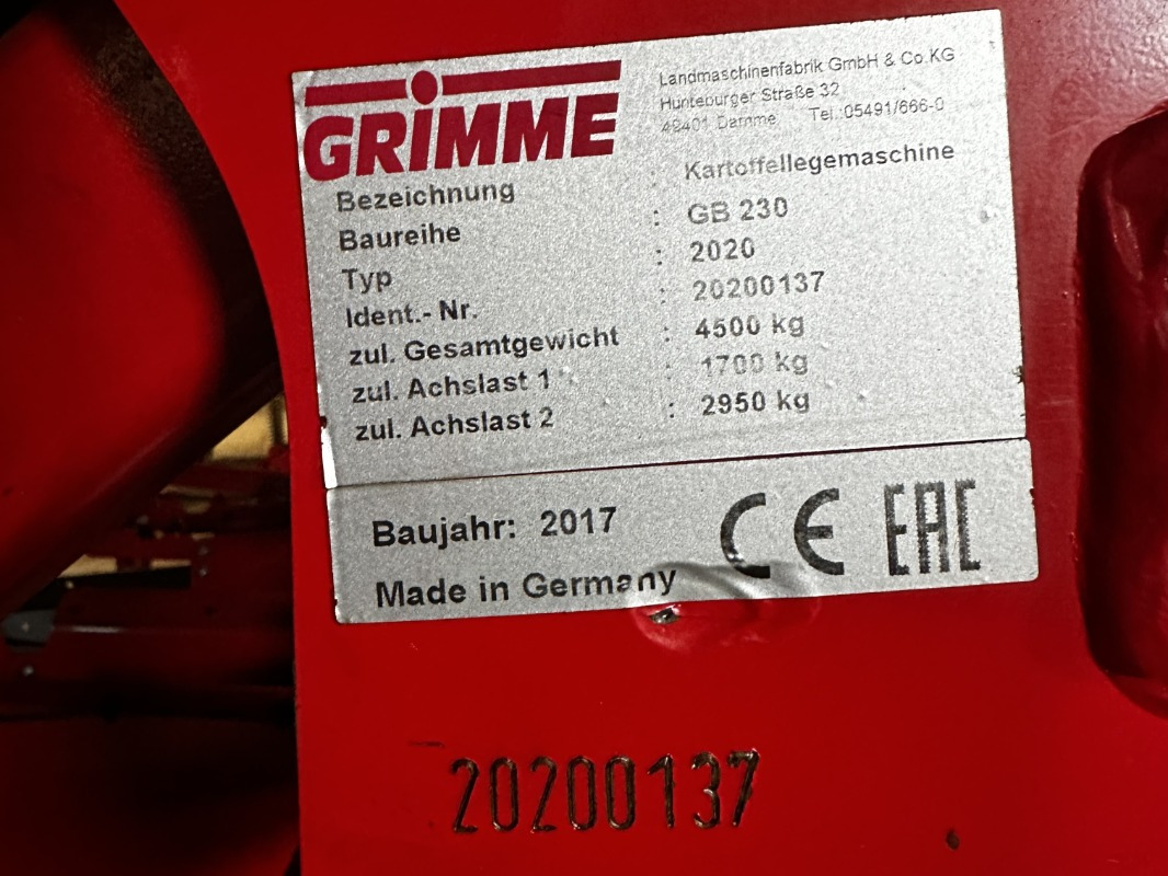 Grimme GB-230 - Matériel de récolte: photos 2 Grimme GB-230 - Matériel de récolte: photos 2
