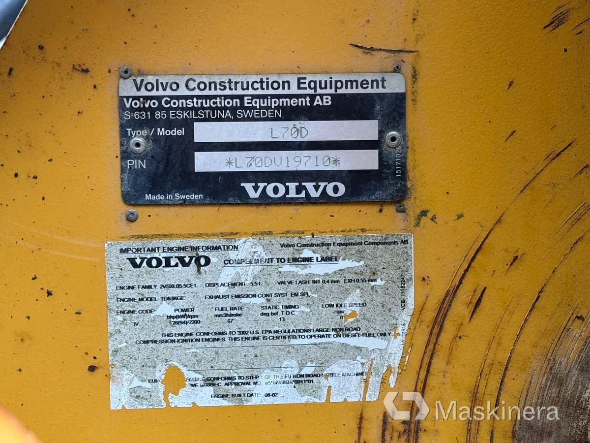 Chargeuse sur pneus Hjullastare Volvo L70D: photos 49 Chargeuse sur pneus Hjullastare Volvo L70D: photos 49