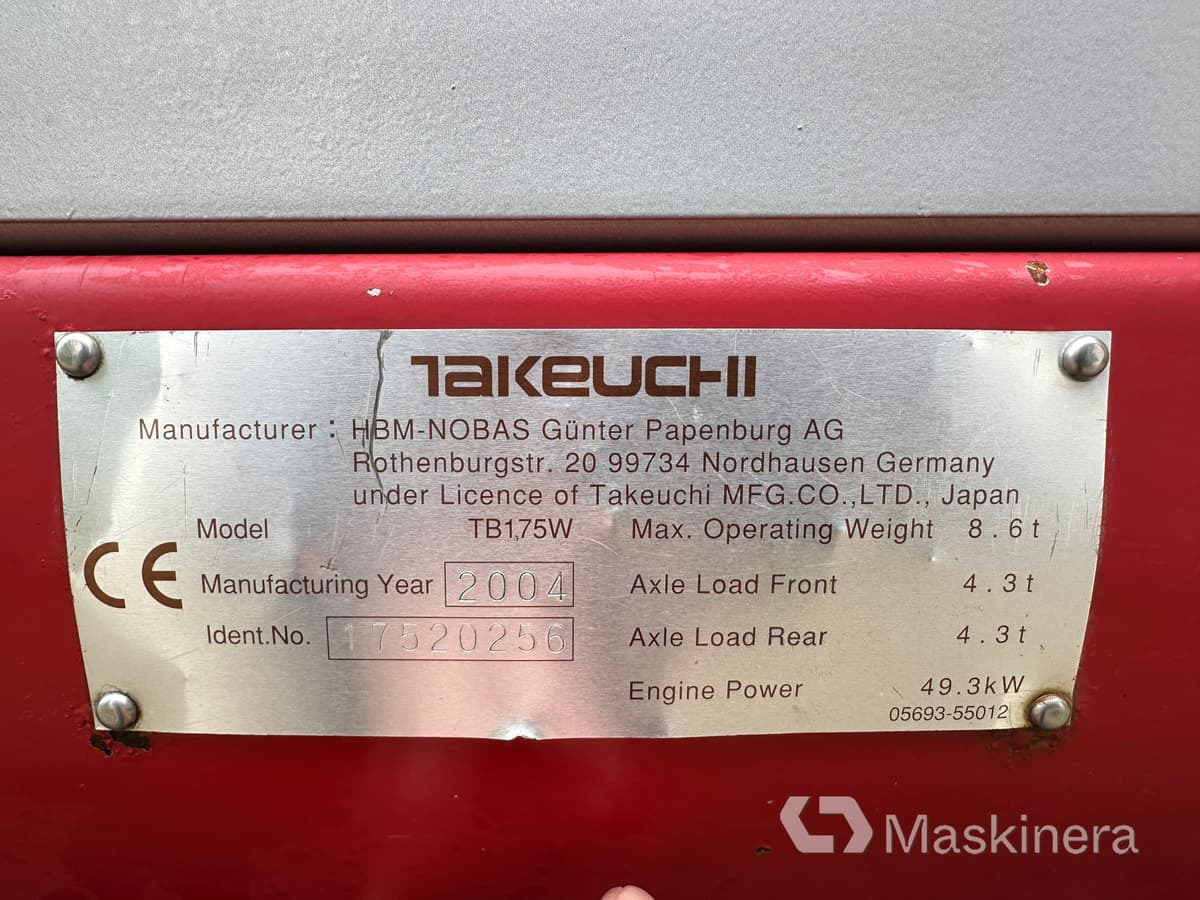 Pelle sur chenille Takeuchi Take-Job TB 175W Hjulgrävare Take-Job TB 175W: photos 9