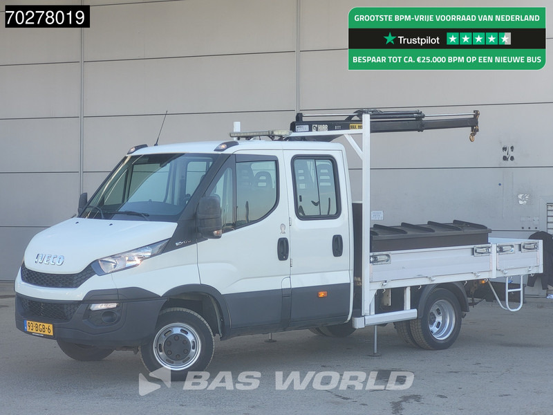 Iveco Daily 50C17 3.0L Automaat DC Open laadbak Kraan Hiab 017T-2 Airco APK 10-2025 Pickup Crane Kraanwagen Pritsche Airco Dubbel cabine - Utilitaire plateau: photos 1 Iveco Daily 50C17 3.0L Automaat DC Open laadbak Kraan Hiab 017T-2 Airco APK 10-2025 Pickup Crane Kraanwagen Pritsche Airco Dubbel cabine - Utilitaire plateau: photos 1